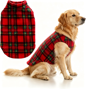 <b>Dog</b> Winter Fleece Vest Sleeveless Jacket High Neck Polyester Wrinkle Resistant Cute Design Outdoor Walking Use - Product Image 5