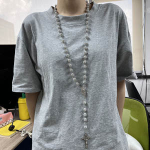 반짝이는 크리스탈 모조 다이아몬드 폴리머 페르시 묵주 목걸이, 십자기도 도매 이슬람 Tasbih - Product Image 5