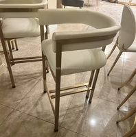 Vente chaude Or Tabourets De Bar En Acier Inoxydable De Luxe Pieds Hauts Chaise De Bar Hôtel Fête Événement Club Maison Café Siège Doux Chaises De Bar