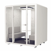 Société utilisant une porte de cabine de son de mini cabine de karaoké insonorisée pour salle ouverte