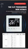 Termostato WiFi Inteligente K2M, Controlador de Temperatura para Calefacción por Suelo Radiante, Compatible con Tuya Smart Home y Alexa, Interruptor de Calefacción Programable