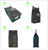Sacs à café personnalisés CM Wholesale, finition mate, 250g, 500g, 1kg, fond carré, fermeture éclair, avec valve unidirectionnelle