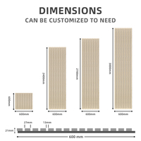 Design 3D Décoration intérieure Akupanel Panneau insonorisé MDF Isolation acoustique en bois Panneaux muraux à lamelles acoustiques Panneaux acoustiques