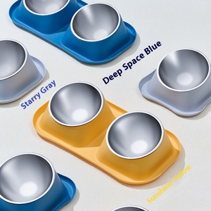 High Quality Pet Food Water Double <strong>Bowl</strong> Non Slip Anti Spill Pet Dog <strong>Cat</strong> Feeding <strong>Bowl</strong> <strong>Tilted</strong> Stainless Steel Pet Food <strong>Bowls</strong> - Product Image 6