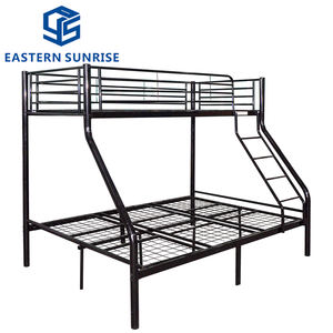 Прочная металлическая двухъярусная кровать для детской комнаты, размер <span class=keywords><strong>Twin</strong></span> Over Full, с сетчатым основанием из стали - Product Image 2