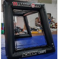 Jeu de tir de football interactif personnalisé Cage de cible de coup de pied de pénalité gonflable de sport Jeu de tir de football gonflable