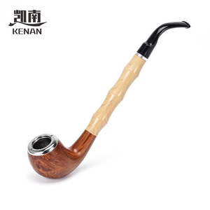 Kenan Bamboo Resin Smoking Pipe Bent Type Durable For Tobacco Use - Product Image 2
