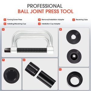 Kit de herramientas de instalación de presión para camiones de servicio pesado Mastercraft, extractor de rótulas con accesorio en C, juego de herramientas para vehículos - Product Image 5