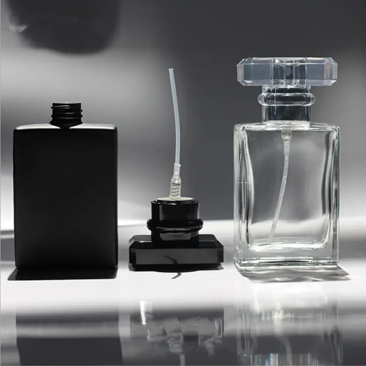 Precio de fábrica, LOGOTIPO personalizado, botella de Perfume de vidrio recargable, botellas de Perfume vacías