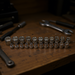 Jeu de douilles 1/2 pouce, 13 pièces, métrique, en acier au chrome-vanadium - Product Image 1