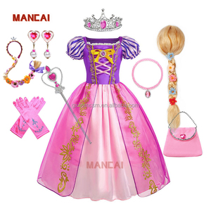 Vestido de lujo de <span class=keywords><strong>Rapunzel</strong></span>, disfraz de princesa para niñas, Fiesta infantil, película de TV enredada, Cosplay, carnaval, disfraces de Halloween - Product Image 2