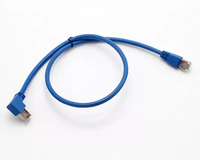 Cable Ethernet RJ45 a RJ45 de Ángulo Recto de 90 Grados, Macho a Hembra, UTP, FTP, SFTP, OEM