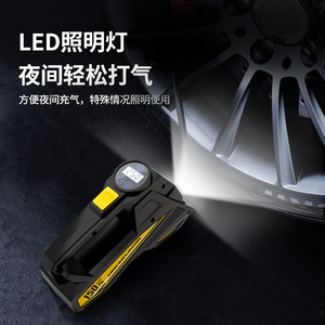 Portable Electric Car <b>Air</b> <b>Pump</b> 12V LCD Display Tire Pressure Monitor 100W Single Cylinder 25L Min 3M Cord - Product Image 5