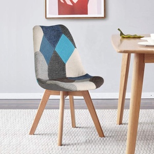 Patchwork — <span class=keywords><strong>meuble</strong></span> <span class=keywords><strong>de</strong></span> maison <span class=keywords><strong>scandinave</strong></span> avec <span class=keywords><strong>pied</strong></span> en <span class=keywords><strong>bois</strong></span>, chaise <span class=keywords><strong>de</strong></span> salle à manger - Product Image 2