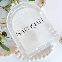 Boîte à Tsedaka en Acrylique Transparente à Arche, Conteneur de Donations de Charité Juive avec Fente pour Synagogue, Maison, Collection de Cadeaux Judaïca