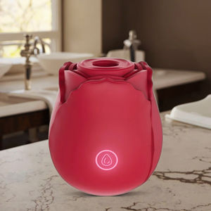 Hoge Frequentie Draadloze Roos Vibrator Voor Vrouwelijke Oplaadbare G-Spot & Clitoris Stimulator Met Zuigende Functie Geweven Methode - Product Image 1