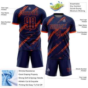 Camisetas de Fútbol Personalizadas por Sublimación para Hombre, Transpirables, Cuello Redondo, Protección UV, Uniformes Personalizados, Tallas Personalizadas, 100% Poliéster - Product Image 3