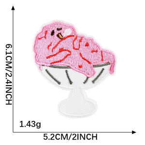 แพทช์ปักลายอาหาร โดนัท บิสกิต คุกกี้ เครื่องดื่ม มันฝรั่งทอด ป๊อปคอร์น <span class=keywords><strong>พ</strong></span>ิซซ่า แฮมเบอร์เกอร์ <span class=keywords><strong>คั</strong></span><span class=keywords><strong>พ</strong></span><span class=keywords><strong>เค้ก</strong></span> <span class=keywords><strong>เค้ก</strong></span> สำหรับรีดติดเสื้อผ้า ลดราคา - Product Image 5