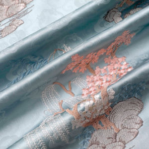 Жаккардовая ткань с вышивкой, покрытая ПВХ, средней плотности, полиэстер, мягкая, блестящая, с металлическим эффектом, однотонная и в клетку, для платьев и обуви - Product Image 6