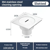 Haute qualité 10*10cm PVC sol piège douche crépine 304 acier inoxydable moderne salle de bain cuisine utiliser épaissi sol Drain