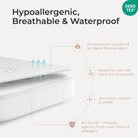 Protège-matelas imperméable de qualité supérieure pour éponge douce refroidissant la housse de protection de matelas ajustée lavable en machine silencieuse