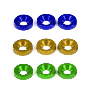 <span class=keywords><strong>Rondelle</strong></span> anodisée en alliage d'aluminium coloré personnalisé OEM JDM M3M4M5M6M8 <span class=keywords><strong>Rondelle</strong></span> d'aile avec kit de vis - Product Image 1