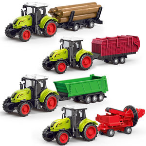 Modellino in Plastica Scala 1:5 Trattore Agricolo a Inerzia con Carro, Giocattolo per Bambini da 0-24 Mesi - Product Image 3