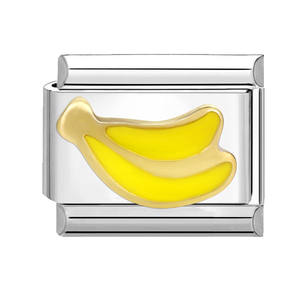 Bracelet à breloques italien de nouvelle série jaune mignon personnalisé en acier inoxydable paysage <span class=keywords><strong>saison</strong></span> bricolage italien - Product Image 6