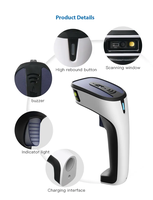 Scanner de codes à barres mains libres avec base de charge lecteur de codes à barres à balayage continu 2D sans fil pour supermarché de magasin de point de vente
