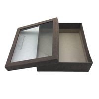 Boîte à fleurs transparente pour la fête des mères, coffret en papier avec fenêtre transparente, boîte de fleur en daim carrée, cadeau vide