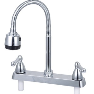 <span class=keywords><strong>Grifo</strong></span> mezclador de cocina de doble manija con caño giratorio de 8 pulgadas, de plástico ABS, montado en encimera, precio económico de fábrica, Grifos Cocina Griferias - Product Image 2