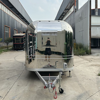 Remorque mobile de restauration rapide de bonne marque en acier inoxydable pour la vente de glaces, bonbons et chips