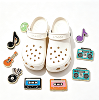 Aksesoris Dekorasi Sepatu DIY 2026 New Hole Shoes, Aksesoris Sepatu Logam Seri Musik Premium, Aksesoris Bunga Sepatu Grosir Kustom