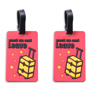 Étiquettes de bagages personnalisées avec logo 3D, étiquettes de bagages en PVC souple - Product Image 1