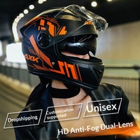 Casque de moto intégral certifié DOT, léger, en ABS, avec doublure amovible et lavable, unisexe, OEM ODM, logo personnalisé