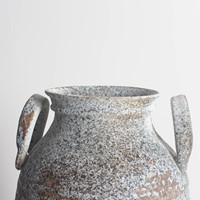 Vase d'art en céramique émaillée de style rustique Janpandi avec deux poignées, accessoires de décoration pour la maison et le salon, usine de céramique