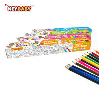 Rouleau de papier à colorier et à dessiner pour enfants, 12 couleurs, pour activités artistiques et projets DIY