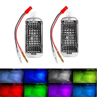 2 pièces ZHISIN Audi A2/A3/S3/A4/B5-B8/RS4/A5-S6/Q5-Q7 TT/TTS Éclairage d'ambiance et de zone des pieds LED RGB pour voiture