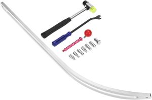 Kit d'outils de débosselage de carrosserie en acier inoxydable, extracteur de réparation de pare-chocs, levier, crochet, tige de levage, grandes tiges courbées, <span class=keywords><strong>maillet</strong></span> en <span class=keywords><strong>caoutchouc</strong></span> - Product Image 2