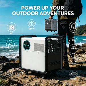 Batterie Externe LiFePO4 4100Wh Montable en Rack 25.6V Sortie 0-5kWh Étanche MPPT Onde Sinusoïdale Pure Port RV Charge Sans Fil Prête pour l'Énergie Solaire - Product Image 4