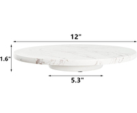 Plateau tournant créatif en marbre naturel Lazy Susan, plateau tournant silencieux, organisateur de table à manger pour comptoir de cuisine