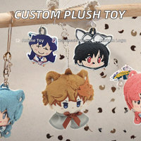 Porte-clés en peluche en forme de tête de boulette de personnage d'anime, jouet en tissu doux en coton, Genshin Impact, unisexe