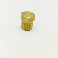 1/4 "filetage de tuyau mâle tuyau en laiton fourré bouchon à tête hexagonale raccord de tuyau en laiton NPT carburant eau air