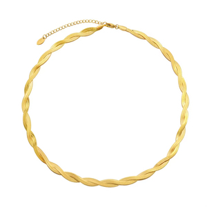 Nuova collana girocollo a catena di serpente in acciaio inossidabile di lusso da donna intrecciata con placcatura in oro gioielli in stile regalo carino - Product Image 1