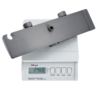SS-1292 avancé bouton rotatif à quatre fonctions ensemble de douche cascade affichage numérique intelligent système de robinet en laiton pistolet gris