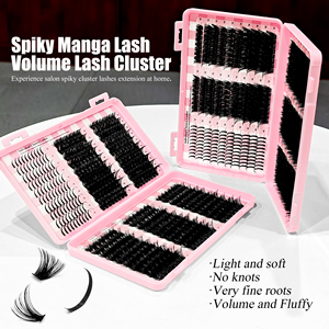 Kit de cils en grappe Fluffy Lashes avec logo personnalisé, doux, légers, de qualité naturelle, non rigides, cils en grappe en gros, cils en grappe Manga - Product Image 5