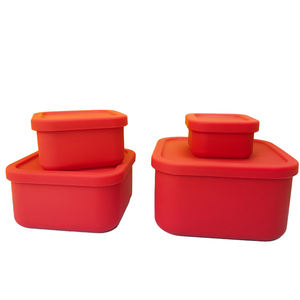 safe and non-toxic, BPA-free silicone lunch box 3.4oz 100ml Square not easily broken