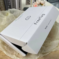 Boîtes aux lettres personnalisées de luxe moderne haut de gamme blanc extérieur noir intérieur impression de logo personnalisé pour vêtements chaussettes emballage
