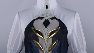 Furina ชุดคอสเพลย์สำหรับผู้หญิงชุดคอสเพลย์, ชุดคอสเพลย์สีขาวพร้อมหมวก - Product Image 5