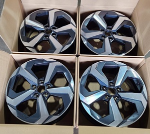 Jantes de remplacement SYAC R18*7.5j PCD5*114.3 en alliage d'aluminium à découpe <span class=keywords><strong>diamant</strong></span>ée, finition noire usinée, pour Qashqai <span class=keywords><strong>J12</strong></span> - Product Image 4